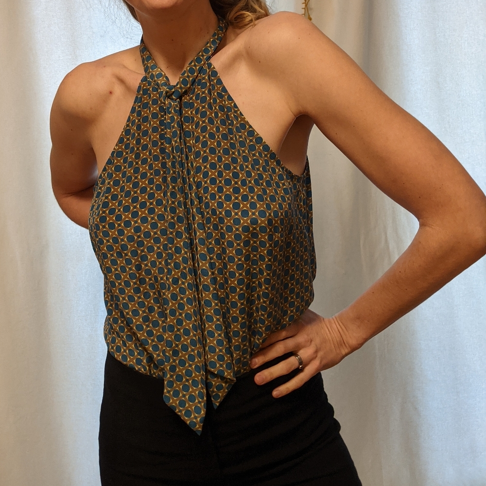 Secretary halter blouse
